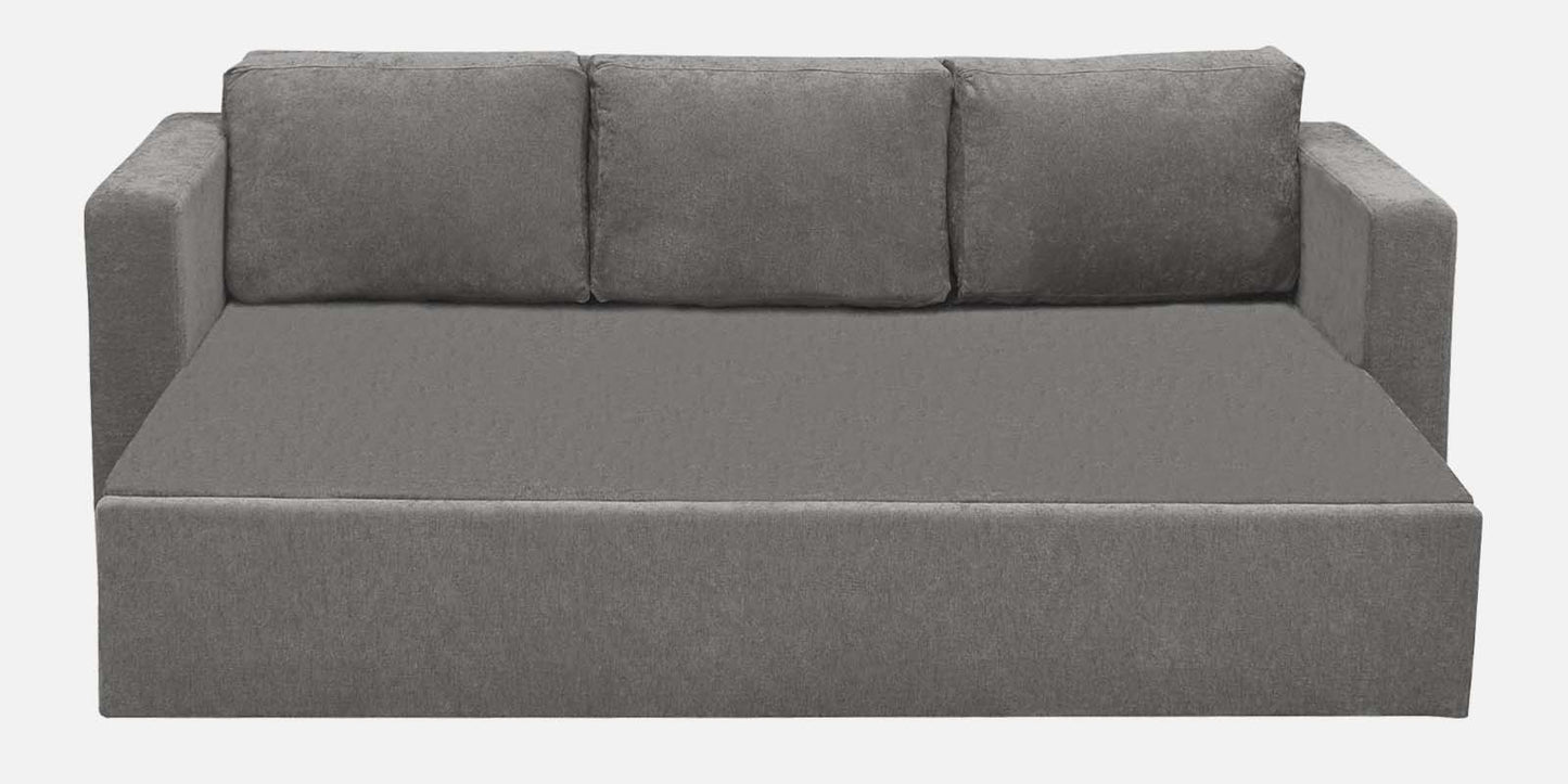 Magnet Fabric 3 Seater Sofa Bed With Loose Cushions and Storage - Grey