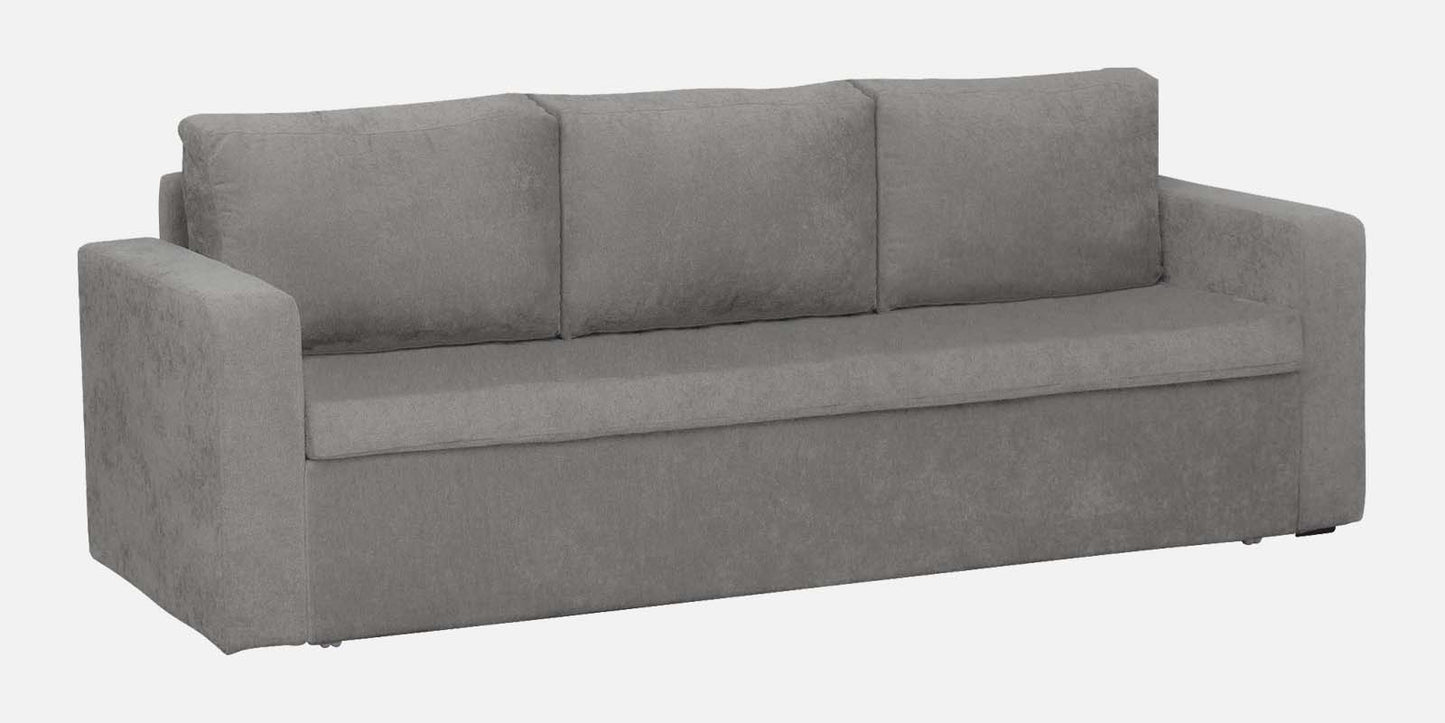 Magnet Fabric 3 Seater Sofa Bed With Loose Cushions and Storage - Grey