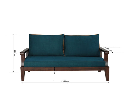 Lessie Teak Wood Sofa - Green