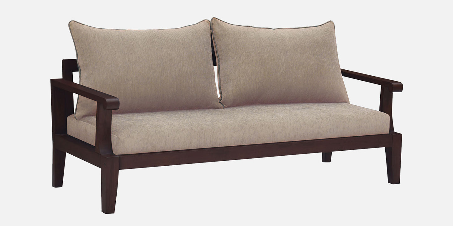 Lessie Teak Wood Sofa - Beige