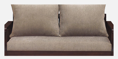 Lessie Teak Wood Sofa - Beige