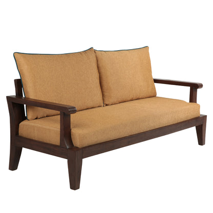 Lessie Teak Wood Sofa - Yellow