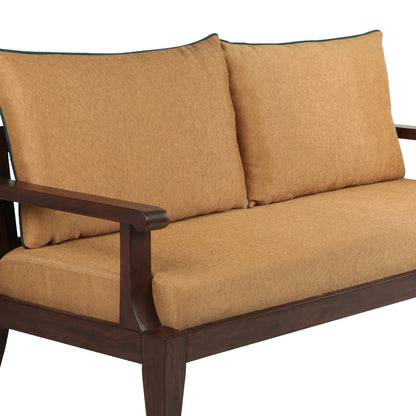 Lessie Teak Wood Sofa - Yellow