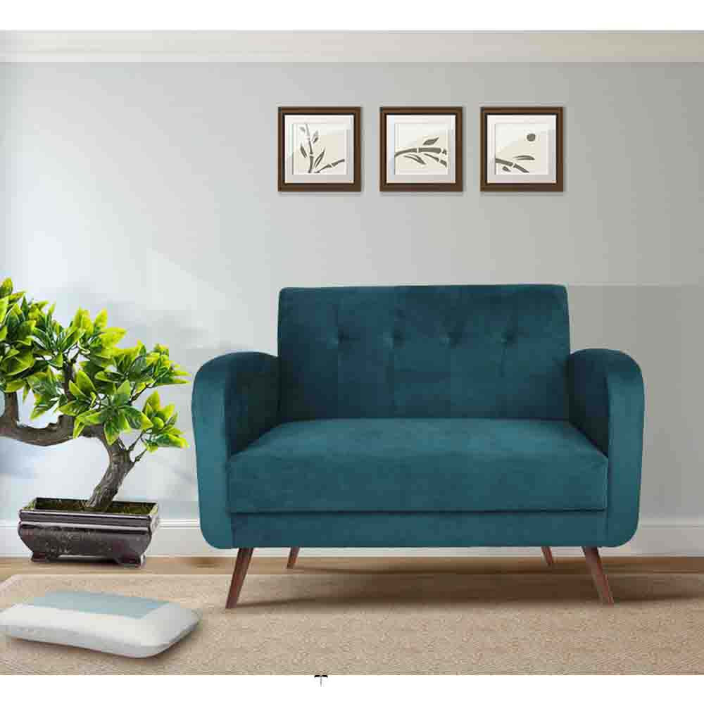 Rome - Tufted Back 2 Seater Sofa - Blue