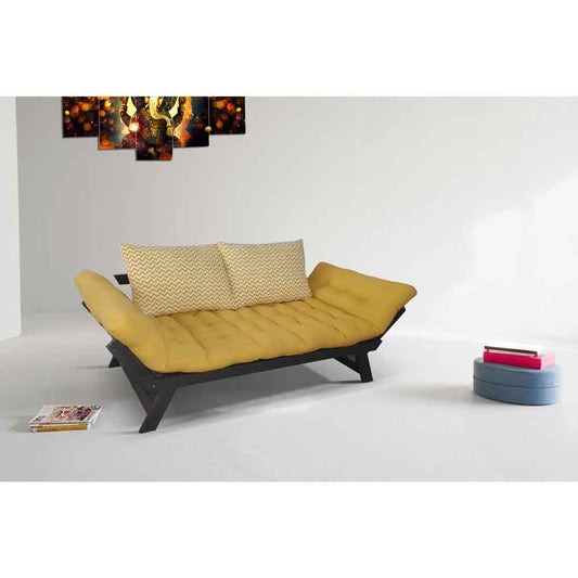 Alexa Beat Futon With Back Cushions - Yellow