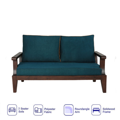 Lessie Teak Wood Sofa - Green