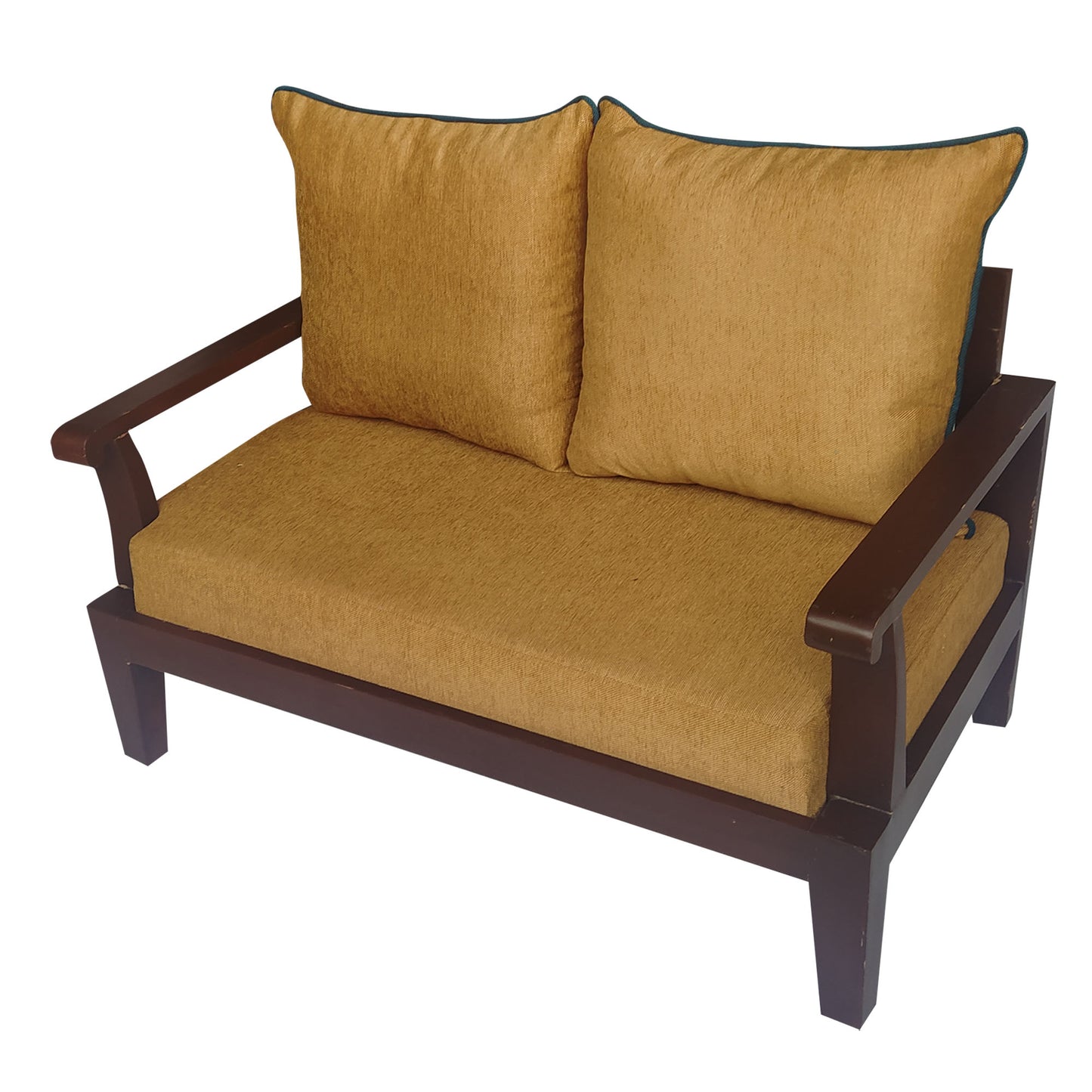 Lessie Teak Wood Sofa - Yellow