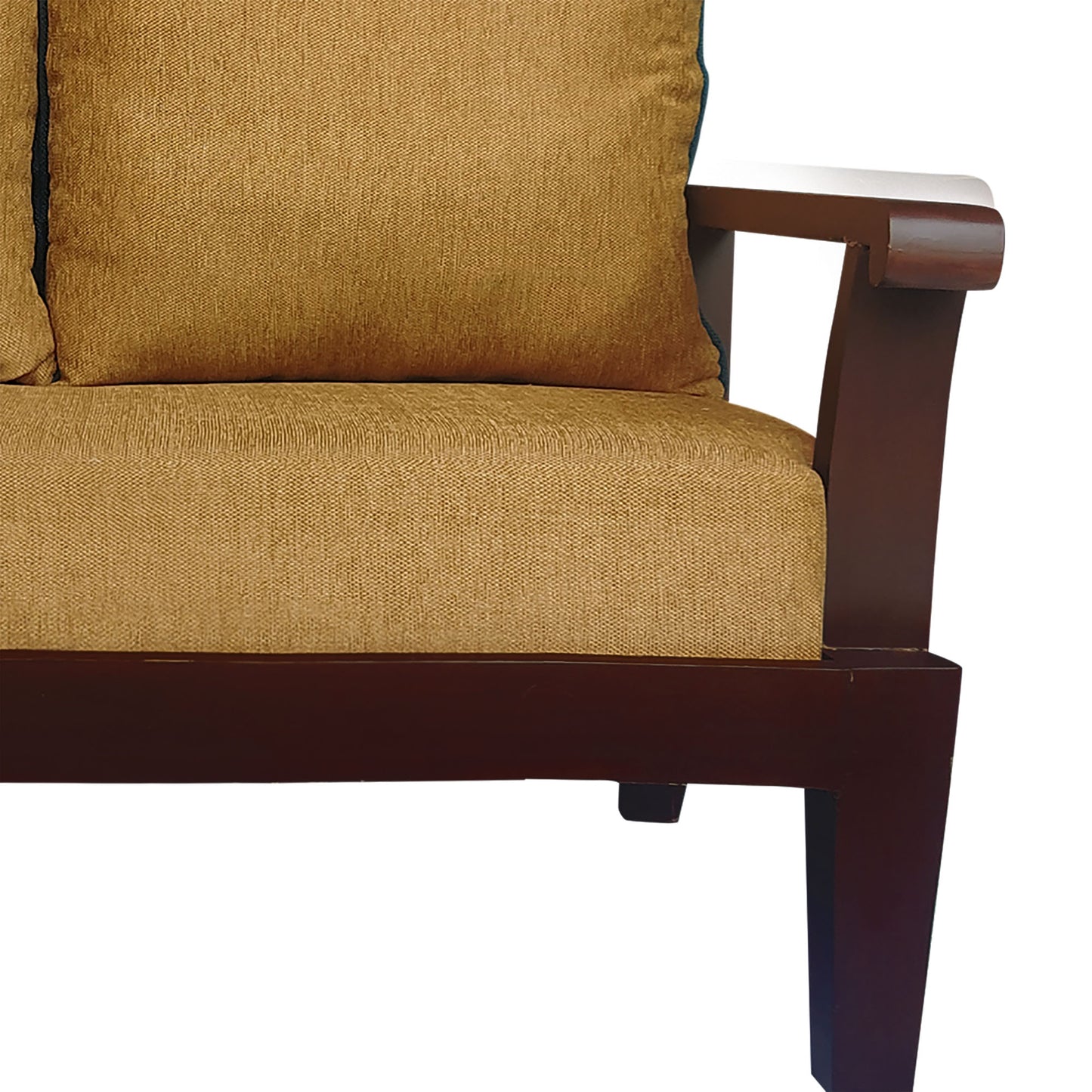 Lessie Teak Wood Sofa - Yellow