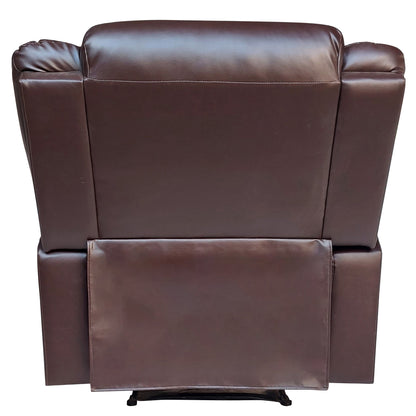 Wilson Leatherette 1 Seater Recliner With Pullout Lever - Brown