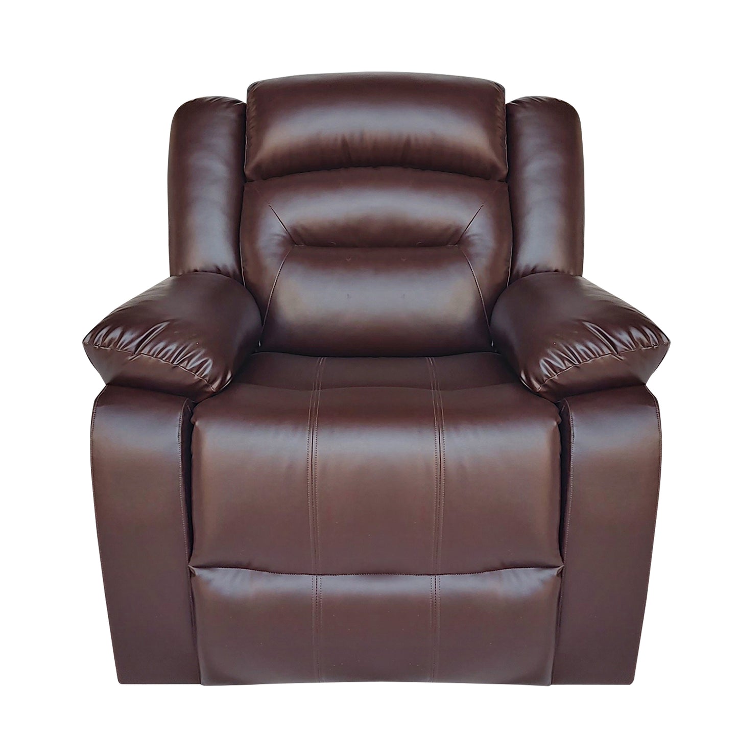 Wilson Leatherette 1 Seater Recliner With Pullout Lever - Brown