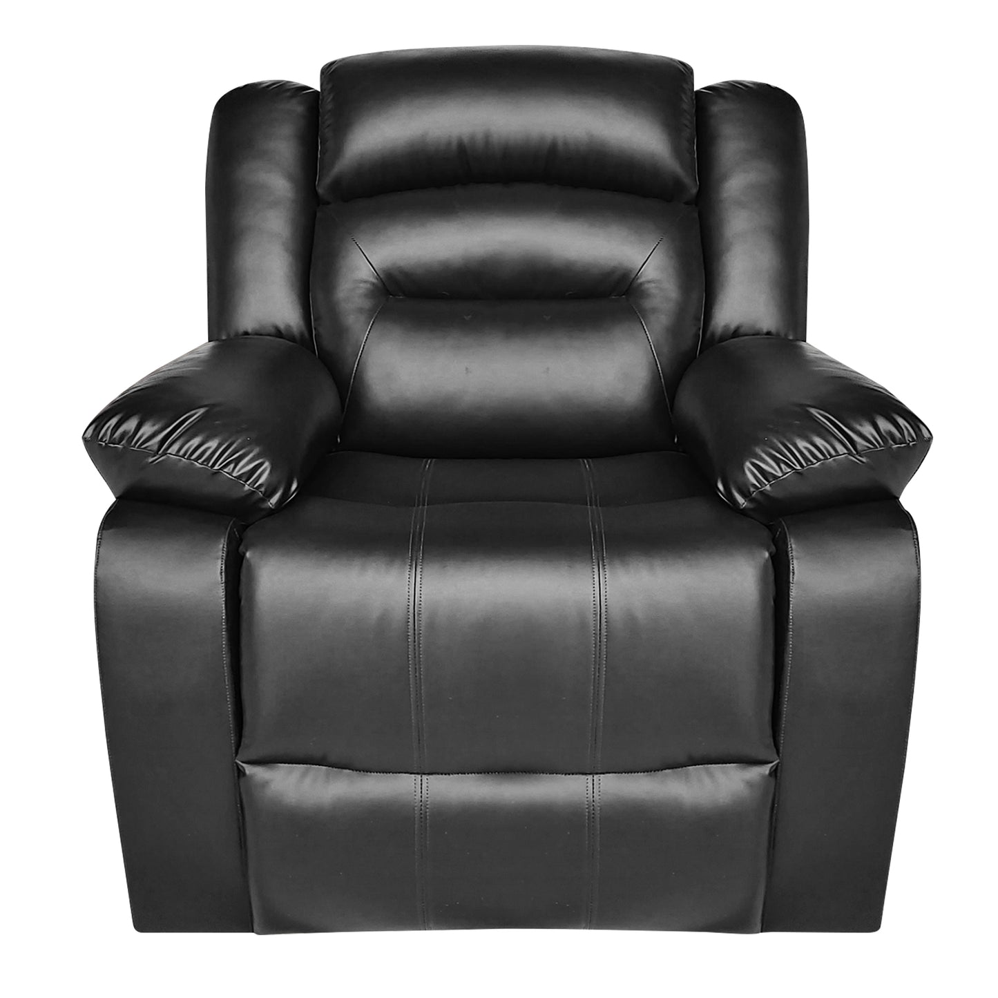 Wilson Leatherette 1 Seater Recliner With Pullout Lever - Black