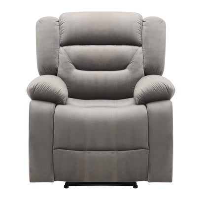 Wilson Leatherette 1 Seater Recliner With Pullout Lever - Grey