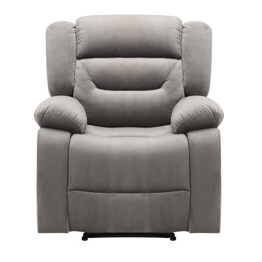 Wilson Leatherette 1 Seater Recliner With Pullout Lever - Grey