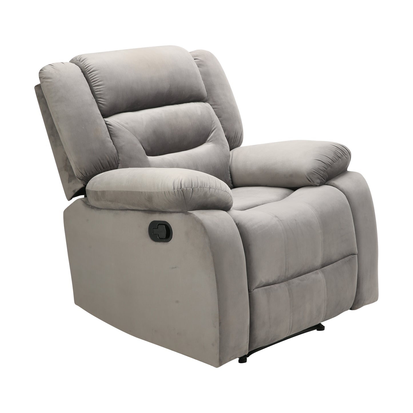 Wilson Leatherette 1 Seater Recliner With Pullout Lever - Grey