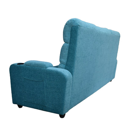 Louis 3 Seater Fabric Sofa - Sea Green