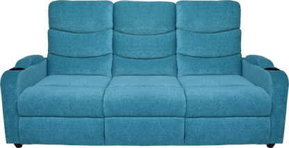 Louis 3 Seater Fabric Sofa - Sea Green