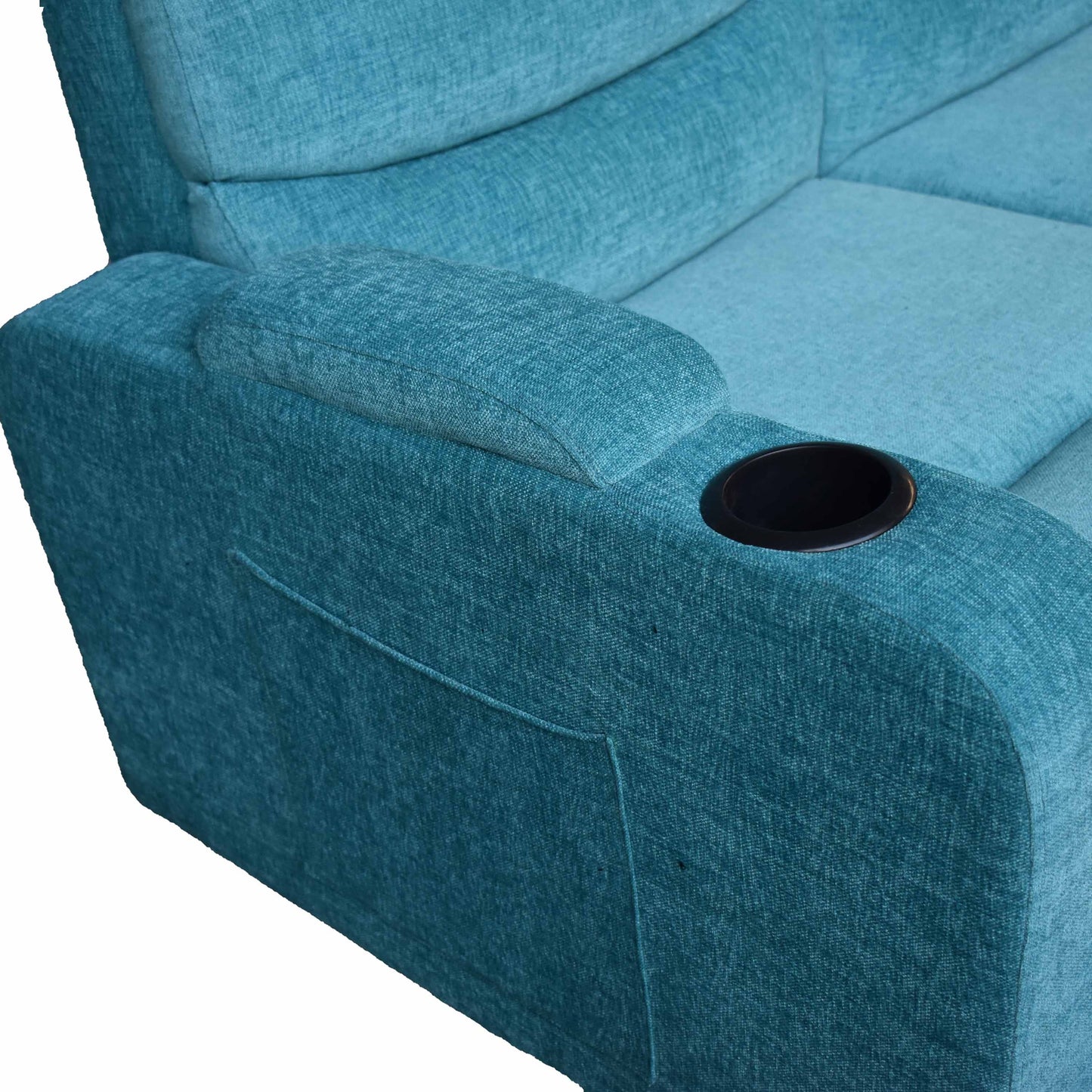 Louis 3 Seater Fabric Sofa - Sea Green