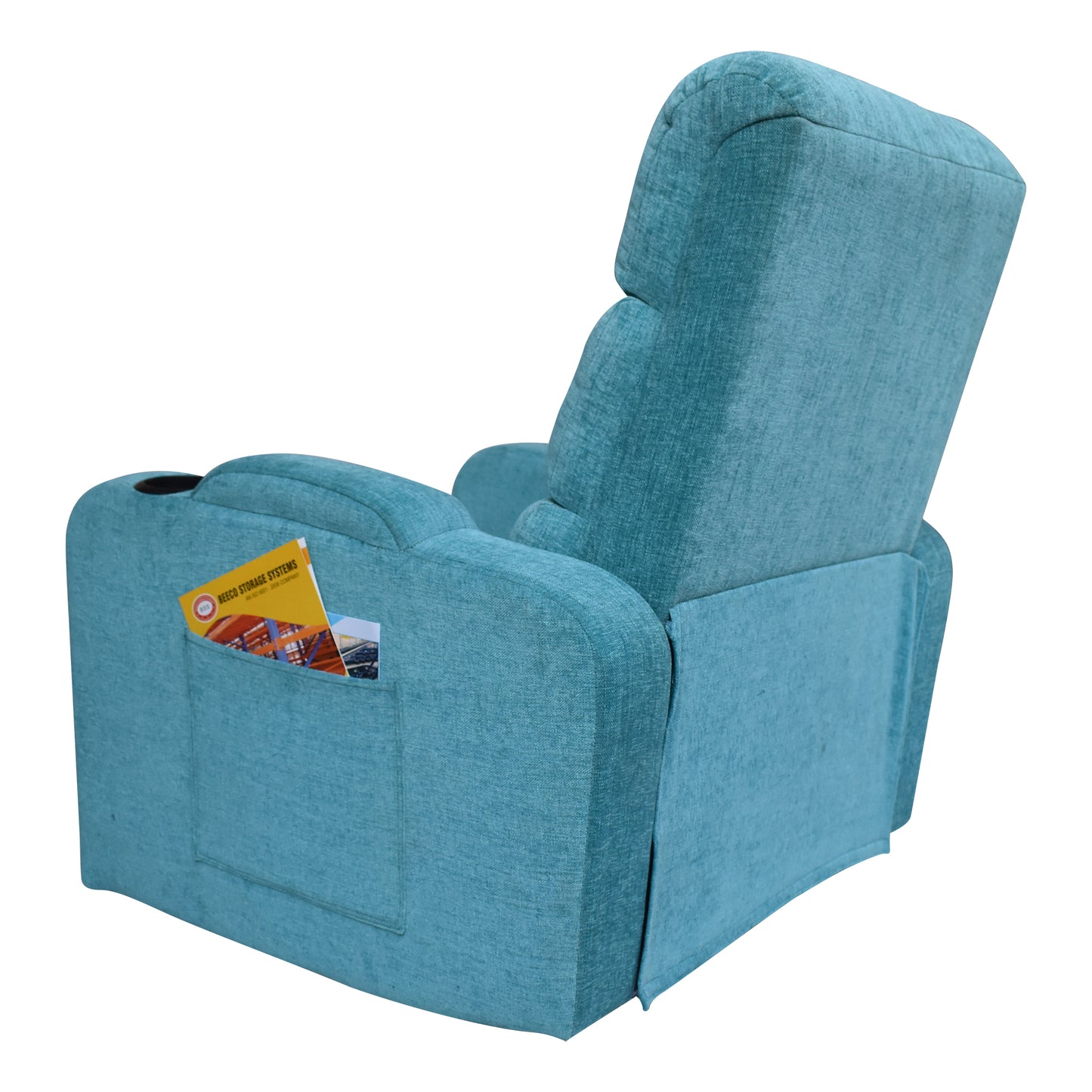 Louis Fabric 1 Seater Recliner With Pullout Lever - Sea Green