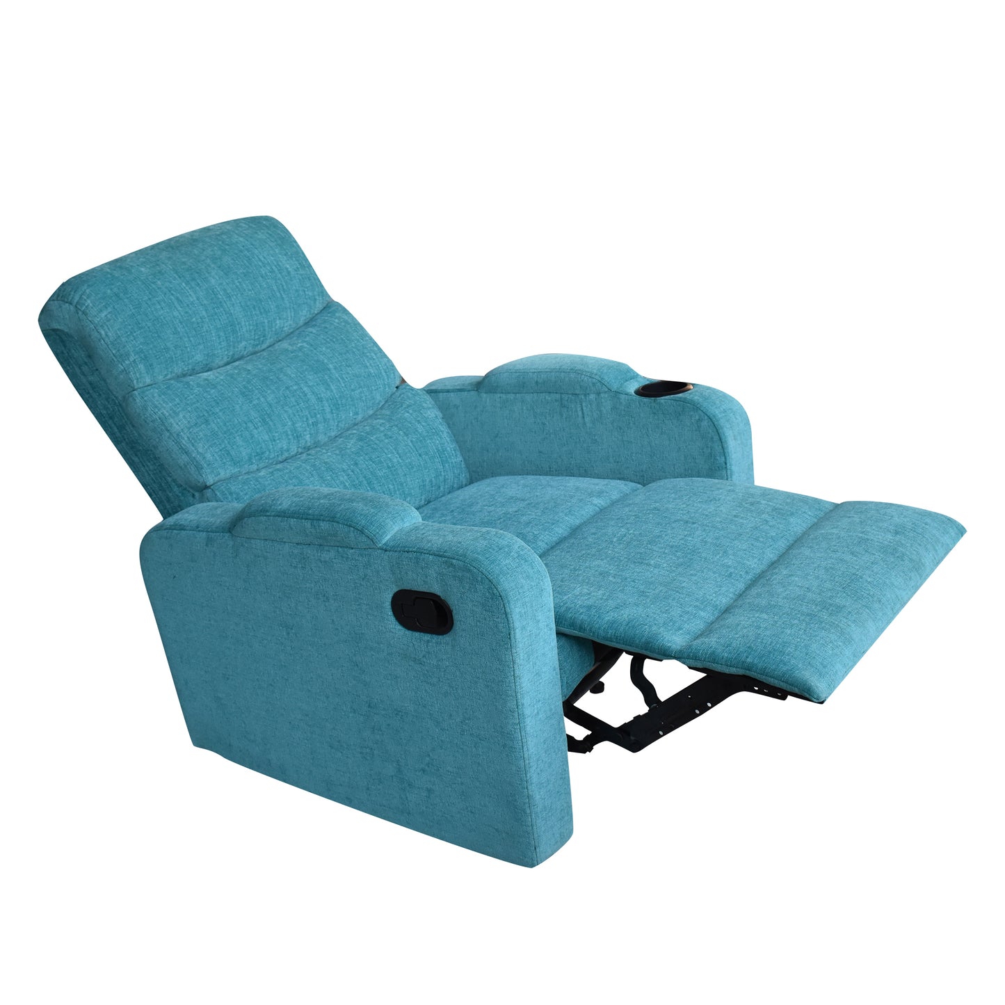 Louis Fabric 1 Seater Recliner With Pullout Lever - Sea Green