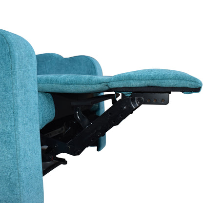 Louis Fabric 1 Seater Recliner With Pullout Lever - Sea Green