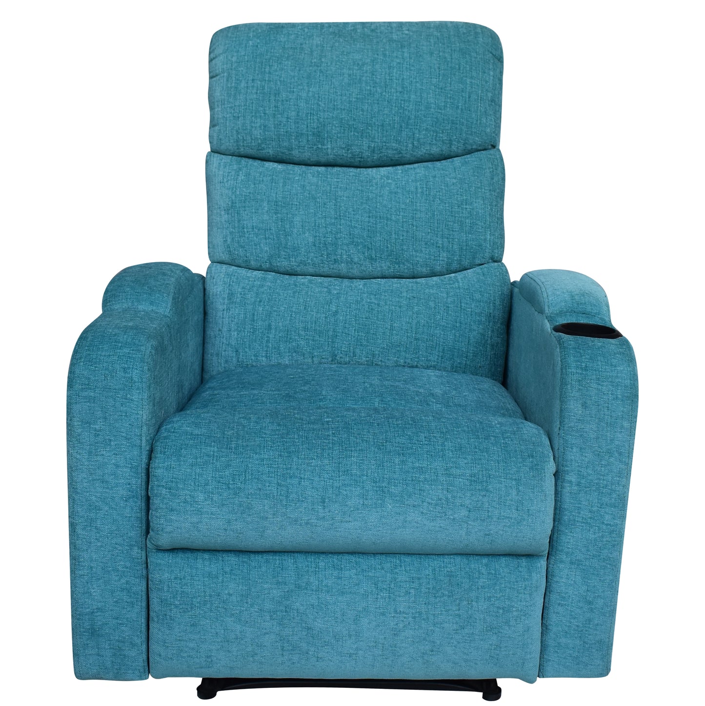 Louis Fabric 1 Seater Recliner With Pullout Lever - Sea Green