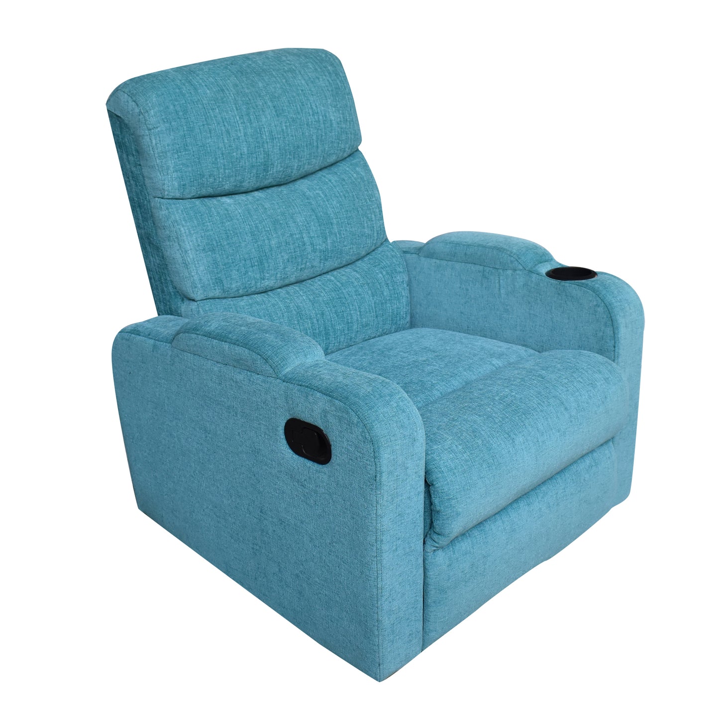 Louis Fabric 1 Seater Recliner With Pullout Lever - Sea Green