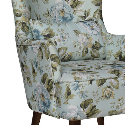 Snipet Long Back Fabric 1 Seater Wing Chair - MuLighti