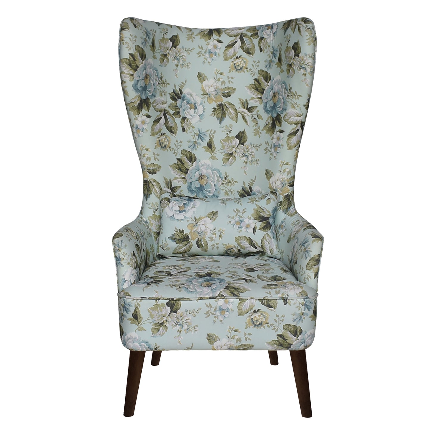 Snipet Long Back Fabric 1 Seater Wing Chair - MuLighti