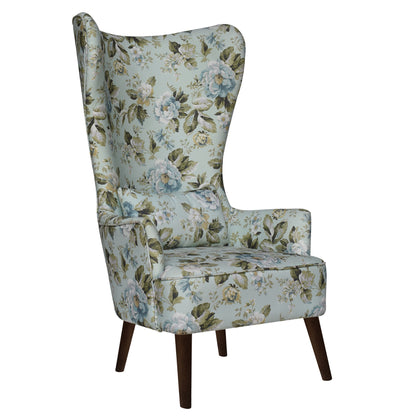 Snipet Long Back Fabric 1 Seater Wing Chair - MuLighti