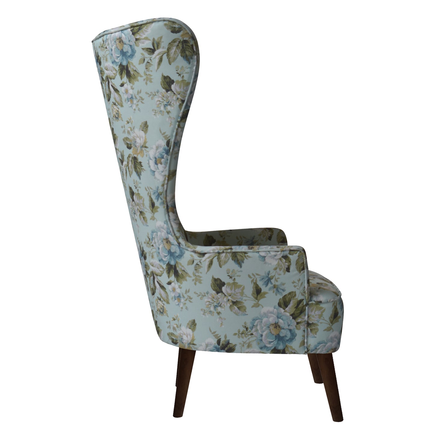 Snipet Long Back Fabric 1 Seater Wing Chair - MuLighti