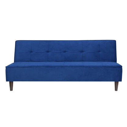 Camron Fully Upholstered 3 Seater Single Sofa Cum Bed - Blue