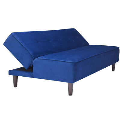 Camron Fully Upholstered 3 Seater Single Sofa Cum Bed - Blue