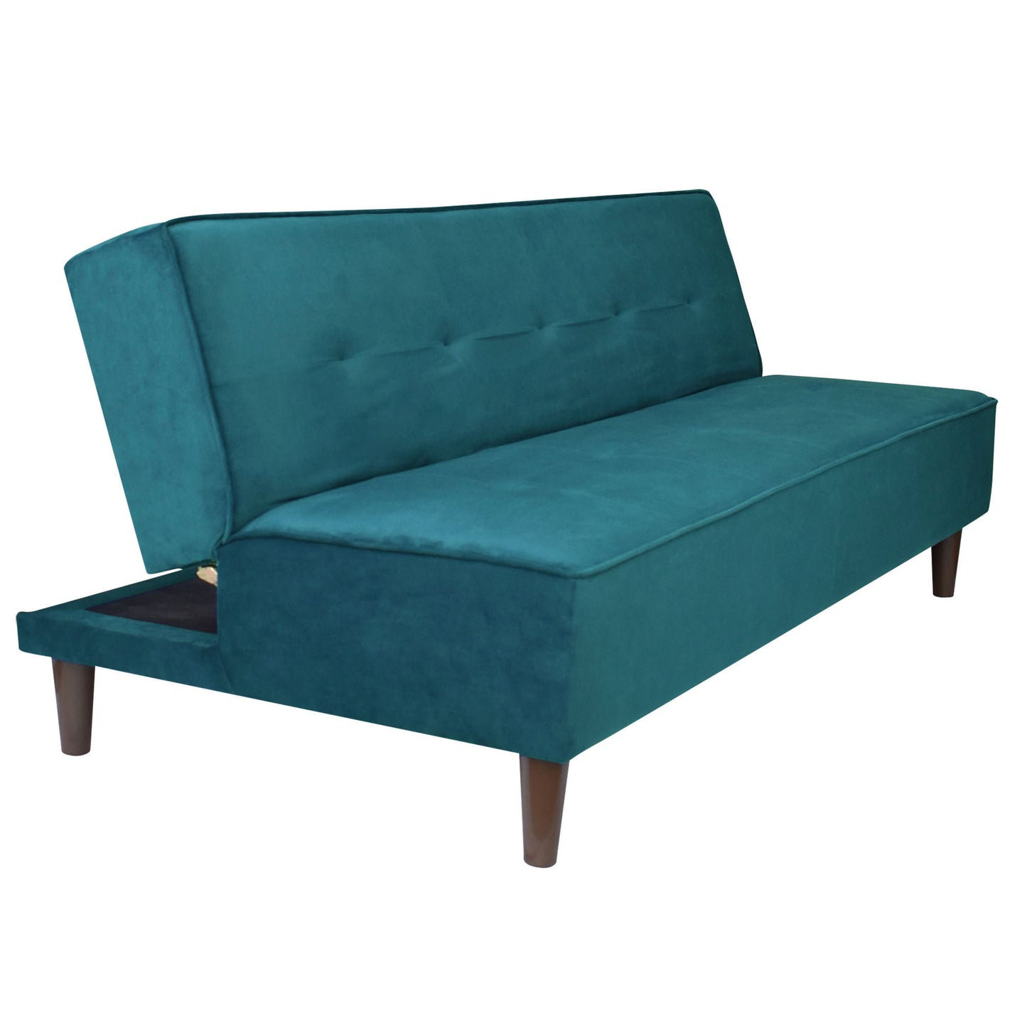 Camron Fully Upholstered 3 Seater Single Sofa Cum Bed - Green