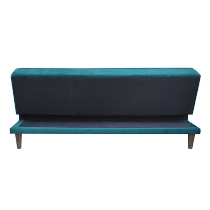 Camron Fully Upholstered 3 Seater Single Sofa Cum Bed - Green