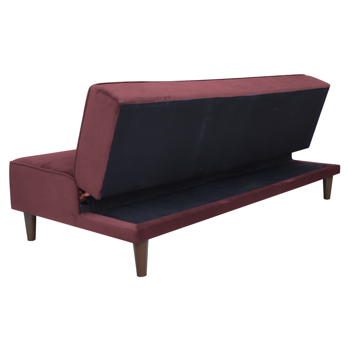 Camron Fully Upholstered 3 Seater Single Sofa Cum Bed - Dark Pink