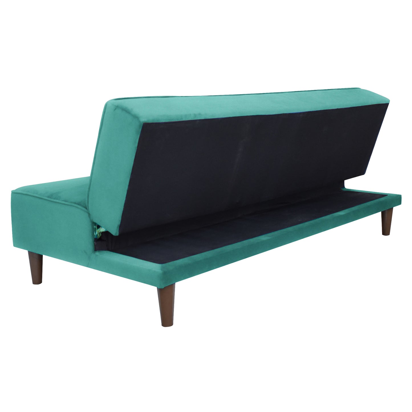 Camron Fully Upholstered 3 Seater Single Sofa Cum Bed - Sea Green