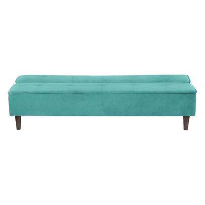 Camron Fully Upholstered 3 Seater Single Sofa Cum Bed - Sea Green