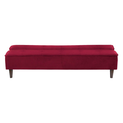 Camron Fully Upholstered 3 Seater Single Sofa Cum Bed - Maroon