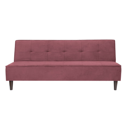 Camron Fully Upholstered 3 Seater Single Sofa Cum Bed - Dark Pink