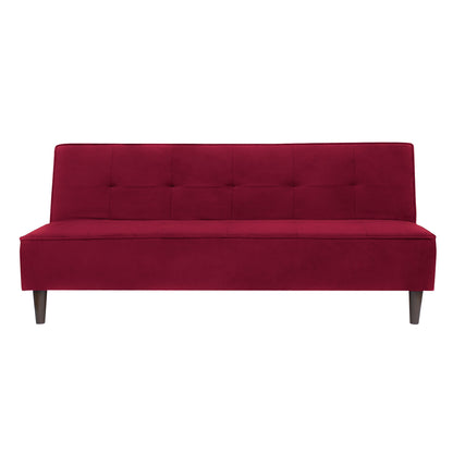 Camron Fully Upholstered 3 Seater Single Sofa Cum Bed - Maroon