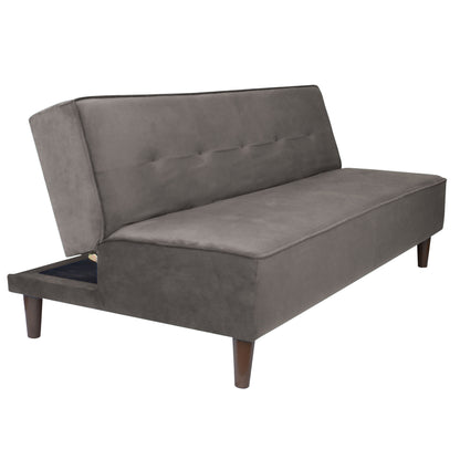 Camron Fully Upholstered 3 Seater Single Sofa Cum Bed - Grey