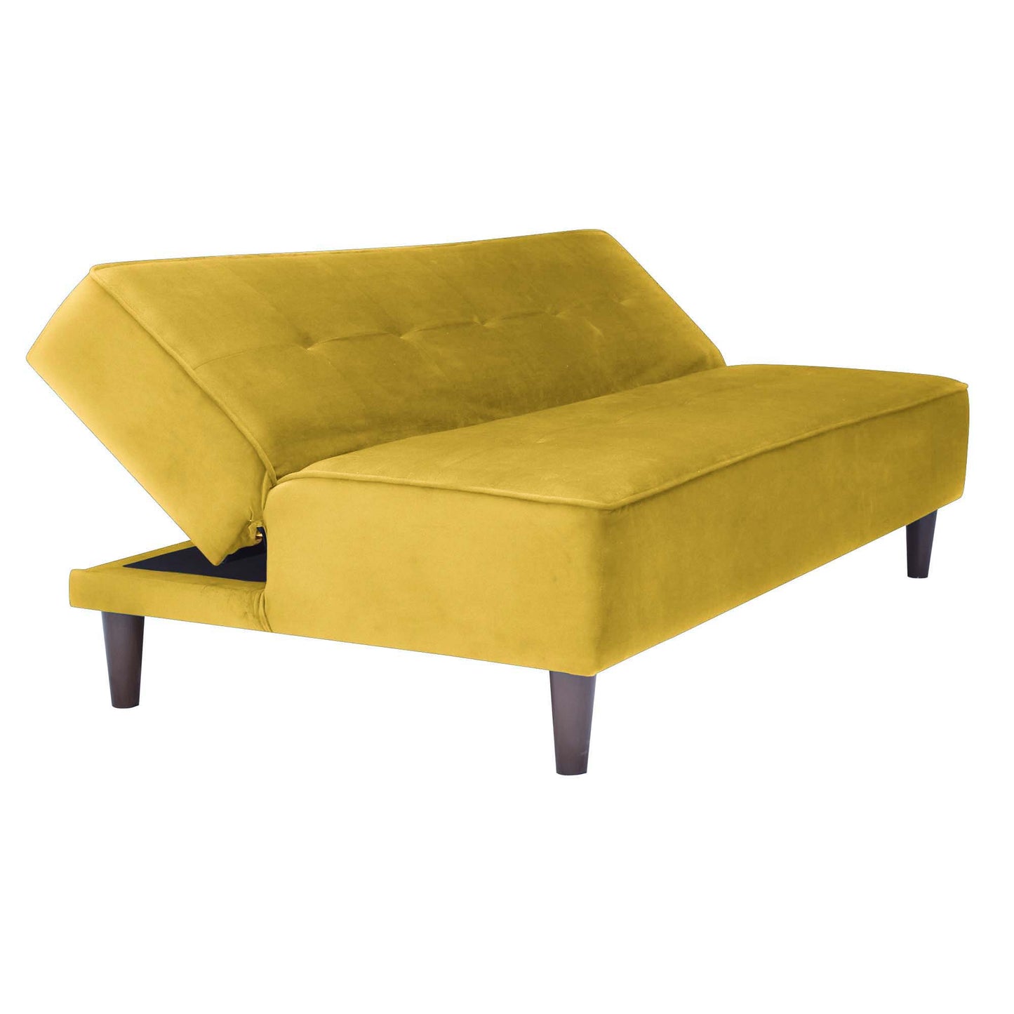 Camron Fully Upholstered 3 Seater Single Sofa Cum Bed - Yellow