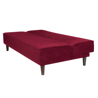 Camron Fully Upholstered 3 Seater Single Sofa Cum Bed - Maroon