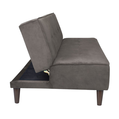 Camron Fully Upholstered 3 Seater Single Sofa Cum Bed - Grey