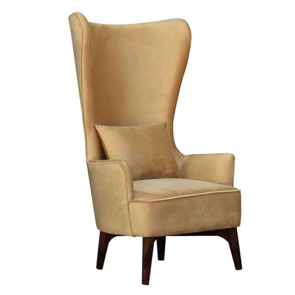 Snipet Long Back Wing Chair - Mustard