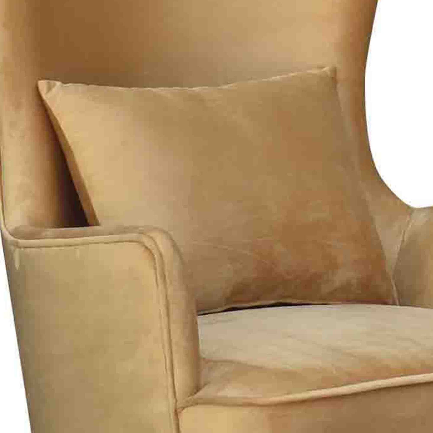 Snipet Long Back Wing Chair - Mustard