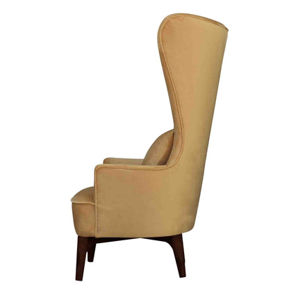 Snipet Long Back Wing Chair - Mustard