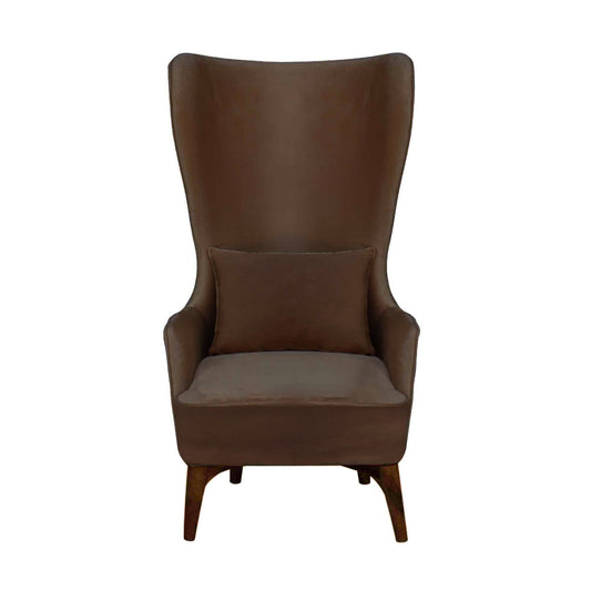 Snipet Long Back Wing Chair - Brown