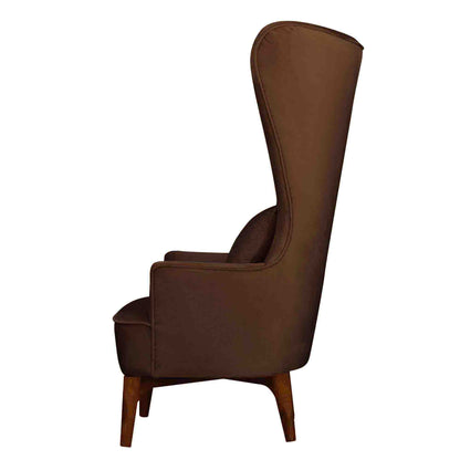 Snipet Long Back Wing Chair - Brown