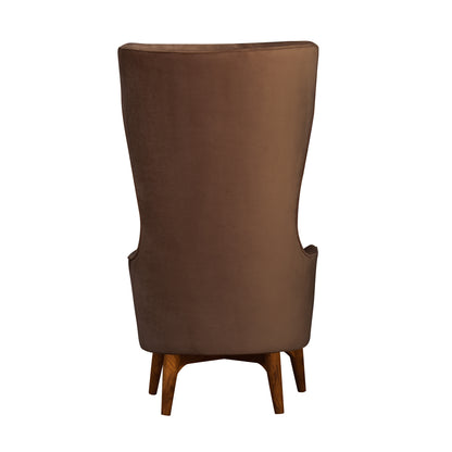 Snipet Long Back Wing Chair - Brown